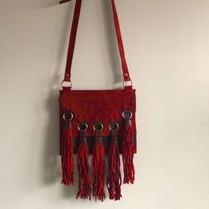 Suede 1 Pocket Shoulder Bag